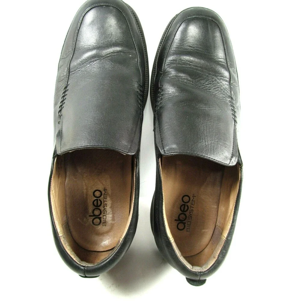 Abeo Bio System Linwood Black Leather Loafers Mens Size US 11